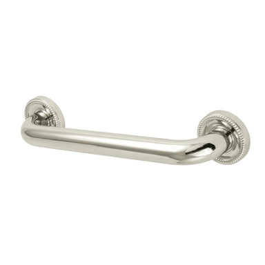 Camelon 12" Brass Decorative Grab Bar in Polished Nickel  