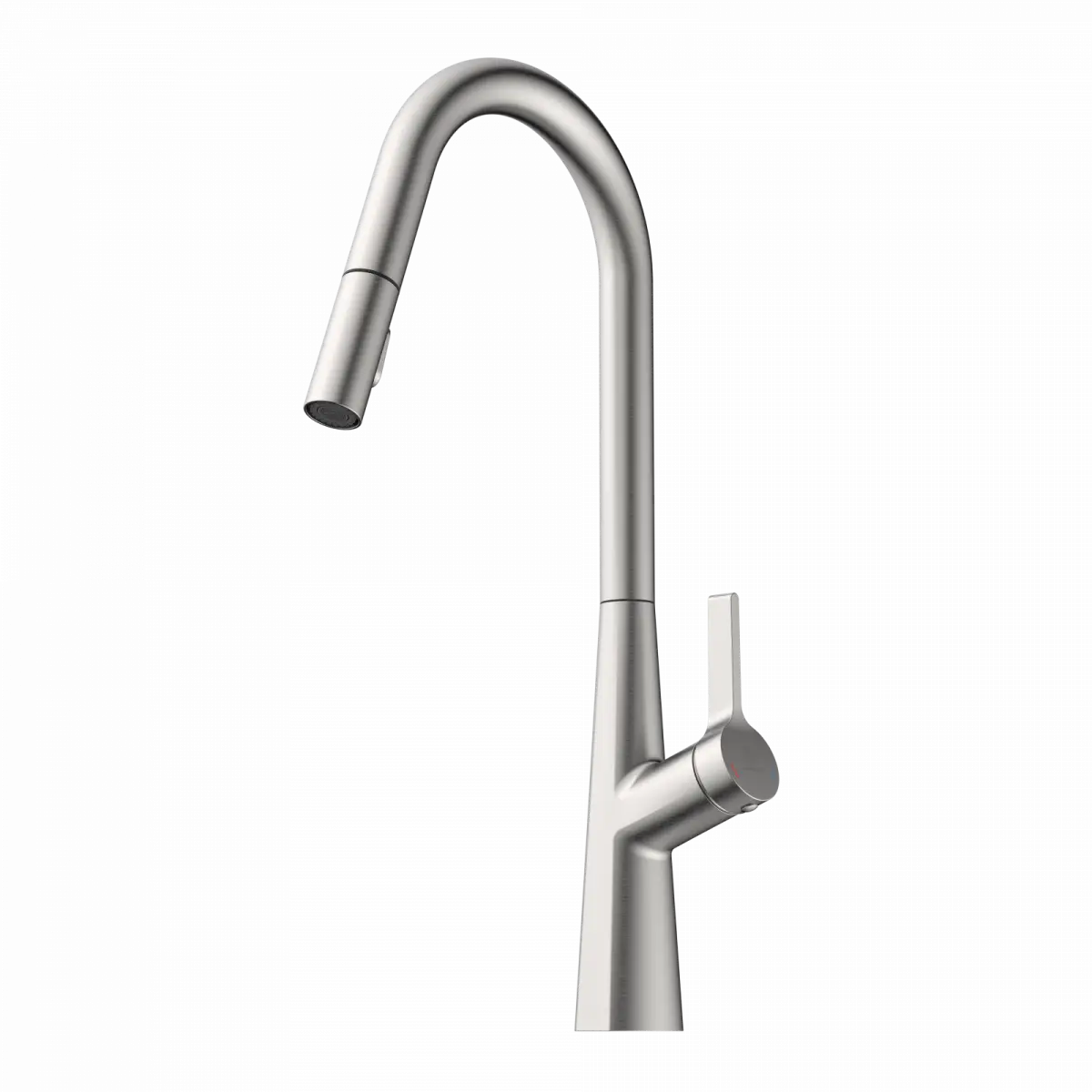 Wasserwerk Kitchen Faucet with Curved Spout Pull-Down Sprayer in Brushed Nickel