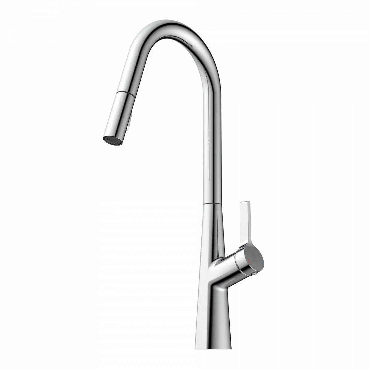 Wasserwerk Kitchen Faucet with Curved Spout Pull-Down Sprayer in Chrome