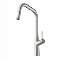 Wasserwerk Single Hole Pull Down Kitchen Faucet in Brushed Nickel