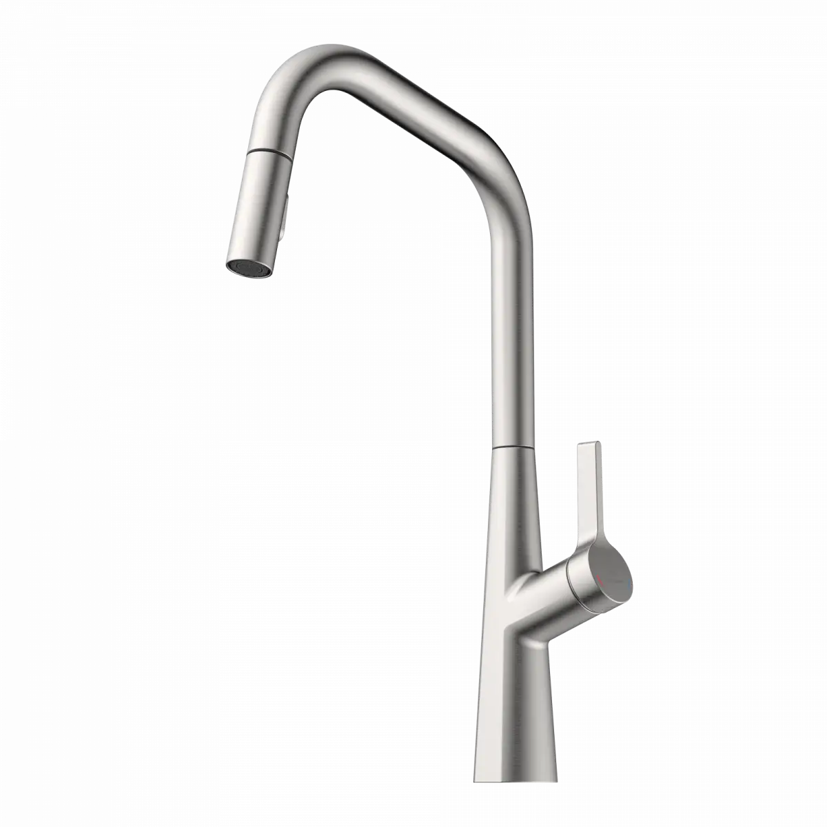 Wasserwerk Single Hole Pull Down Kitchen Faucet in Brushed Nickel