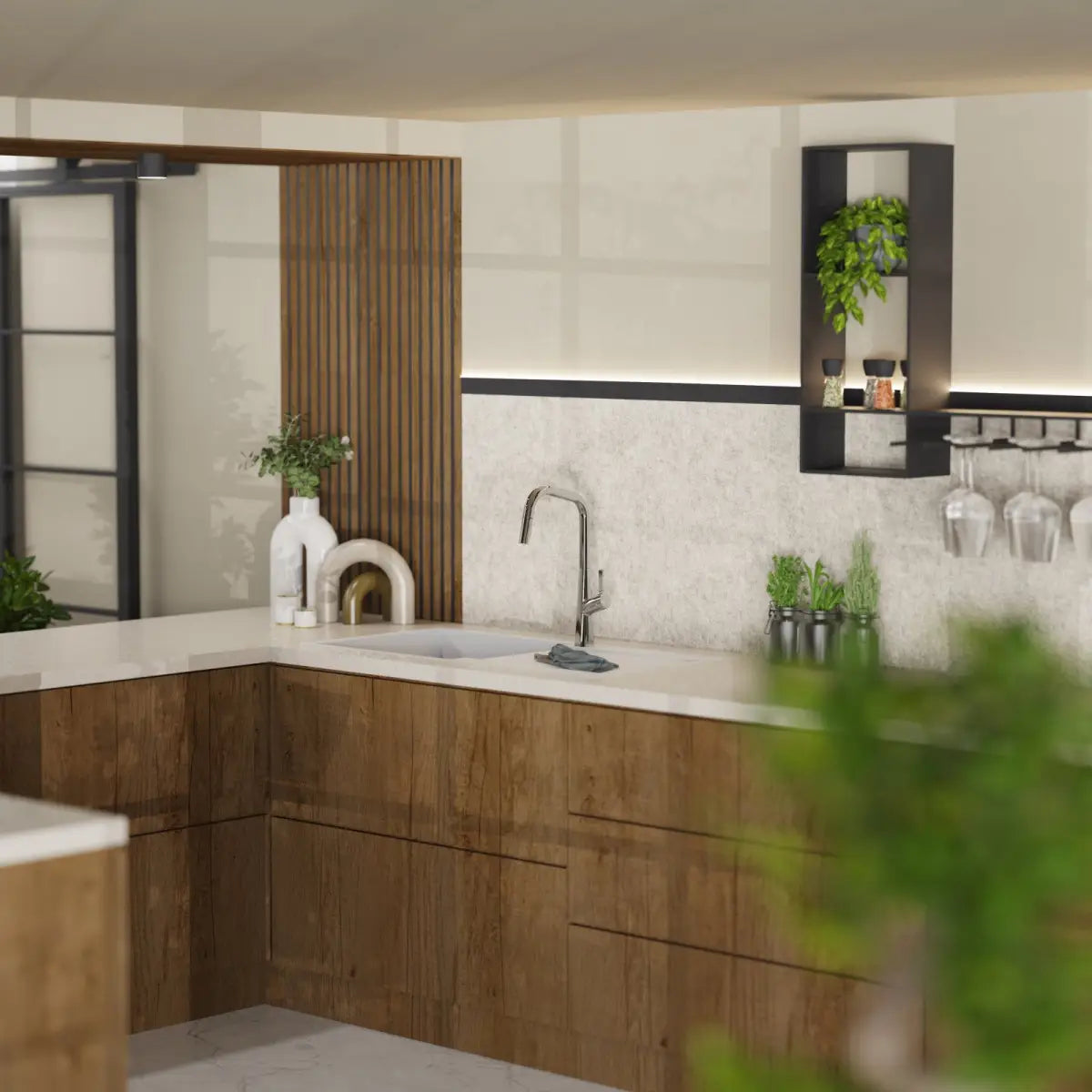 Wasserwerk Single Hole Pull Down Kitchen Faucet in Chrome