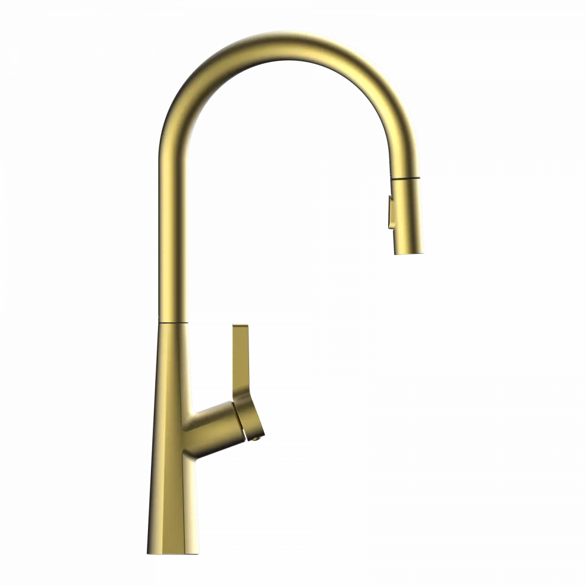 Wasserwerk Single Hole Pull Down Kitchen Faucet in Brushed Gold-DirectSinks