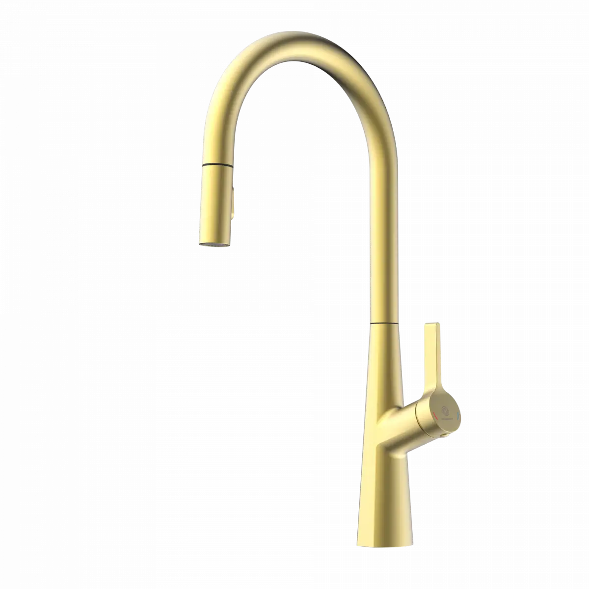 Wasserwerk Single Hole Pull Down Kitchen Faucet in Brushed Gold-DirectSinks