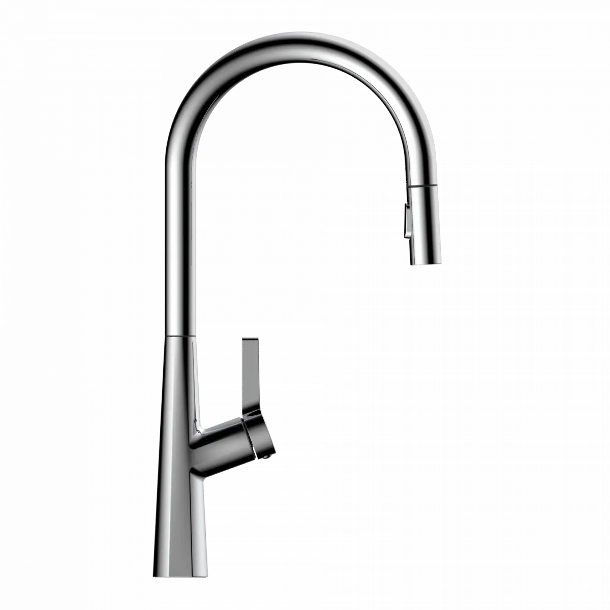 Wasserwerk Single Hole Pull Down Kitchen Faucet in Chrome-DirectSinks