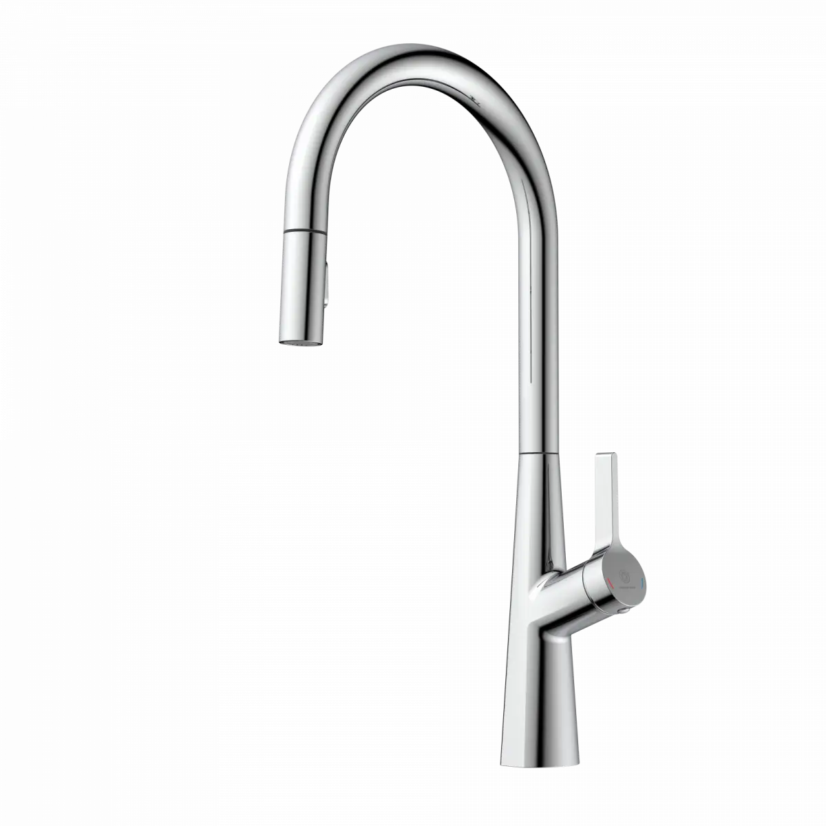 Wasserwerk Single Hole Pull Down Kitchen Faucet in Chrome-DirectSinks