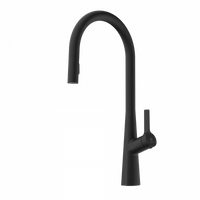 Wasserwerk Single Hole Pull Down Kitchen Faucet in Matte Black