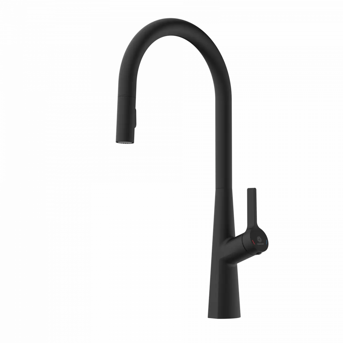 Wasserwerk Single Hole Pull Down Kitchen Faucet in Matte Black-DirectSinks