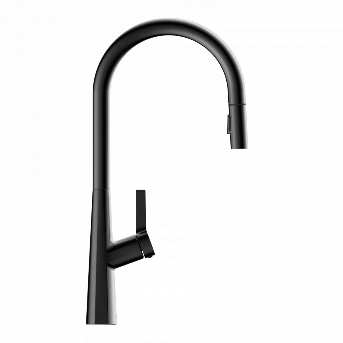 Wasserwerk Single Hole Pull Down Kitchen Faucet in Matte Graphite-DirectSinks