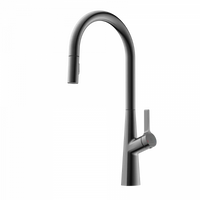 Wasserwerk Single Hole Pull Down Kitchen Faucet in Matte Graphite