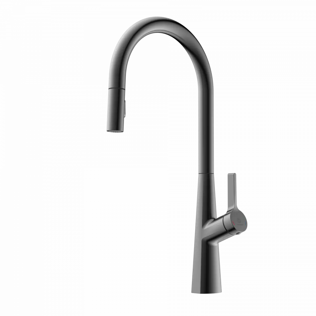 Wasserwerk Single Hole Pull Down Kitchen Faucet in Matte Graphite-DirectSinks