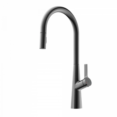 Wasserwerk Single Hole Pull Down Kitchen Faucet in Matte Graphite-DirectSinks