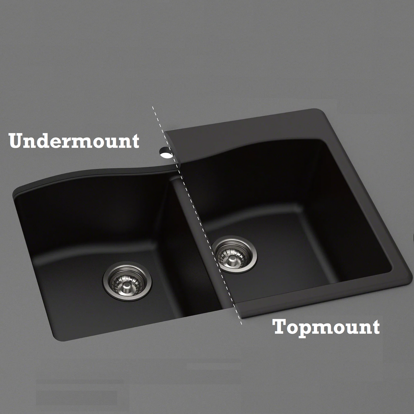 Dual Mount Kitchen Sinks 