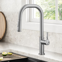 KRAUS Torak Single Handle Pull Down Kitchen Faucet in Spot-Free Stainless