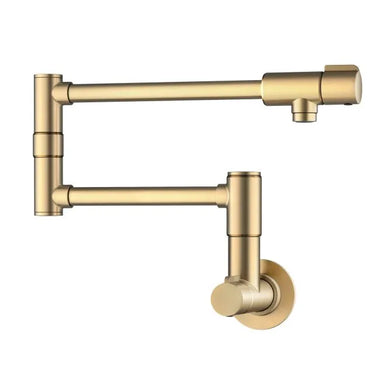 KRAUS Brushed Brass Wall Mounted Pot Filler-DirectSinks