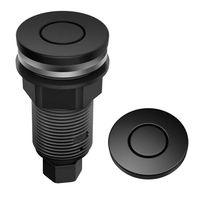KRAUS Contemporary Flat Top Garbage Disposal Air Switch Button Matte Black-DirectSinks