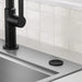 KRAUS Contemporary Flat Top Garbage Disposal Air Switch Button Matte Black-DirectSinks