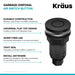 KRAUS Contemporary Flat Top Garbage Disposal Air Switch Button Matte Black-DirectSinks
