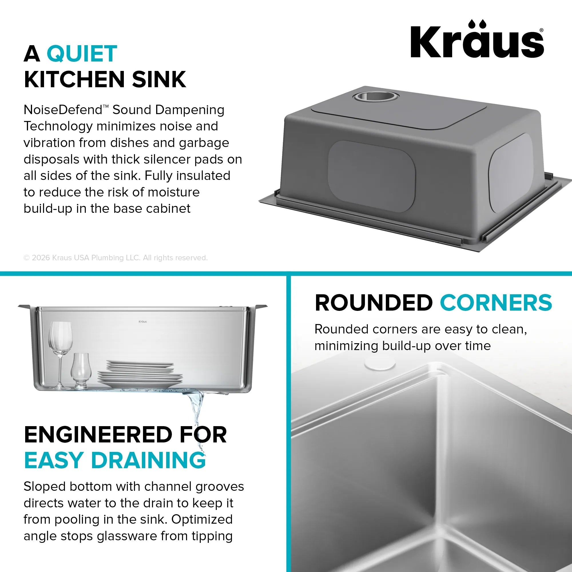 KRAUS Fairlane 30” Drop-In Workstation Single Bowl Stainless Steel Kitchen Sink 