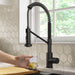 KRAUS Bolden 2-in-1 Pull-Down Single Handle Water Filter Kitchen Faucet in Matte Black with Purita 2-Stage Under-Sink Filtration System-DirectSinks