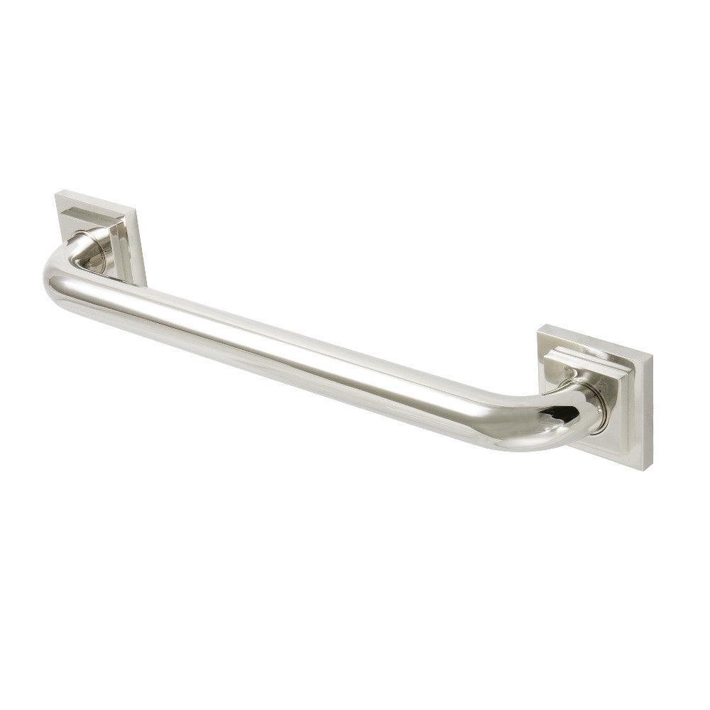 Claremont 16" Brass Decorative Grab Bar in Polished Nickel  