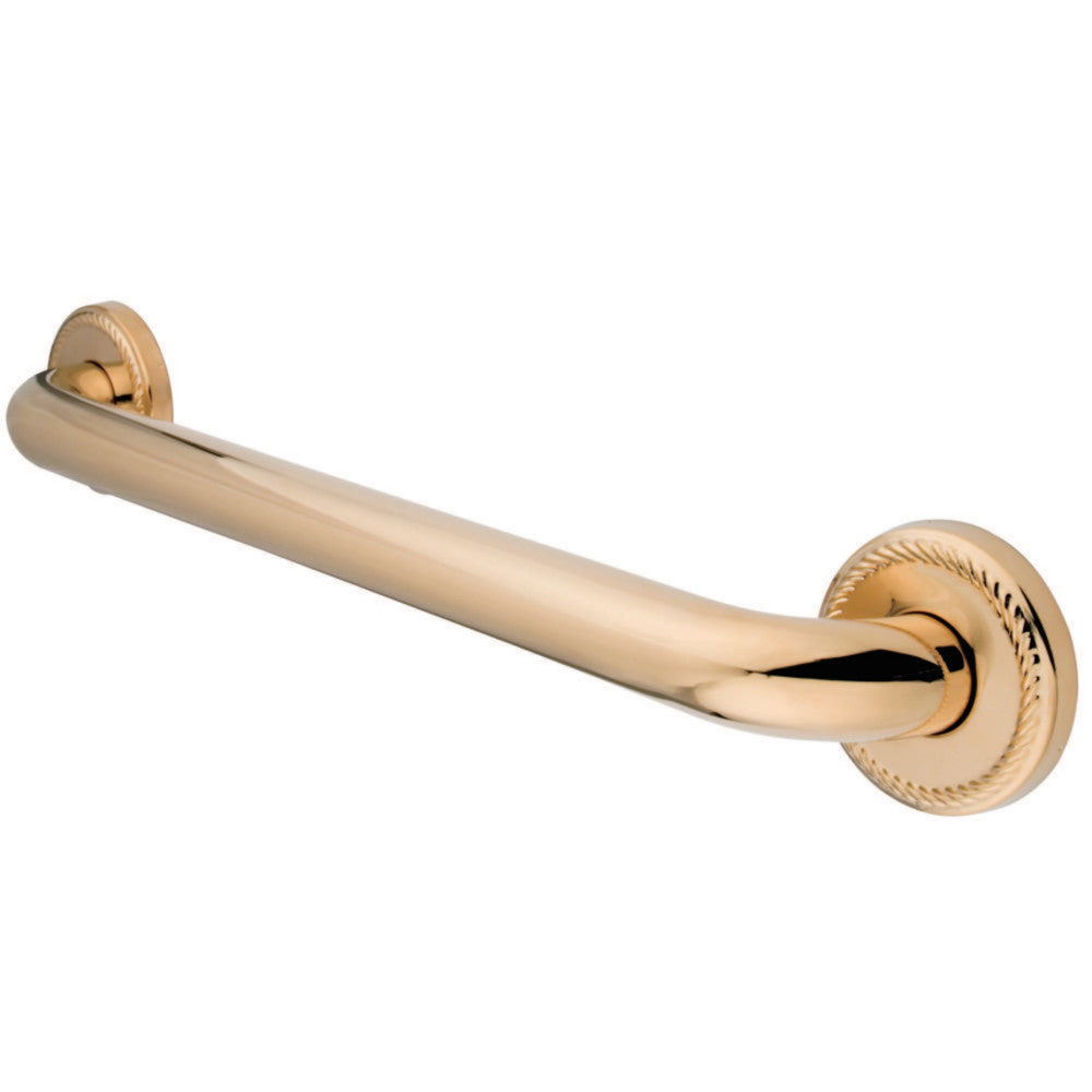 Laurel 16" Brass Decorative Grab Bar in Polished Brass  