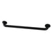 Metropolitan 24" Brass Decorative Grab Bar in Matte Black  