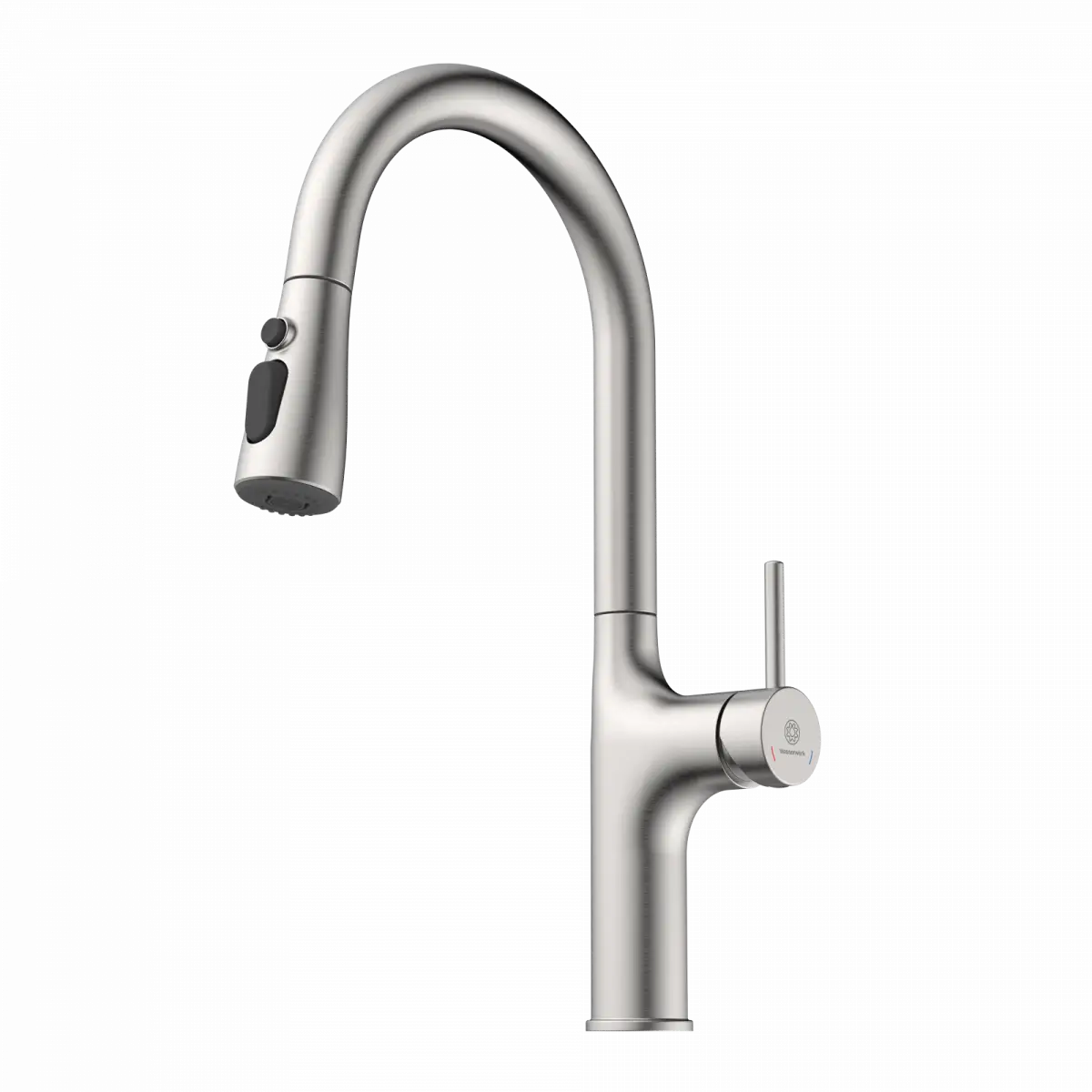 Wasserwerk Arched Pull-Down Kitchen Faucet in Brushed Nickel