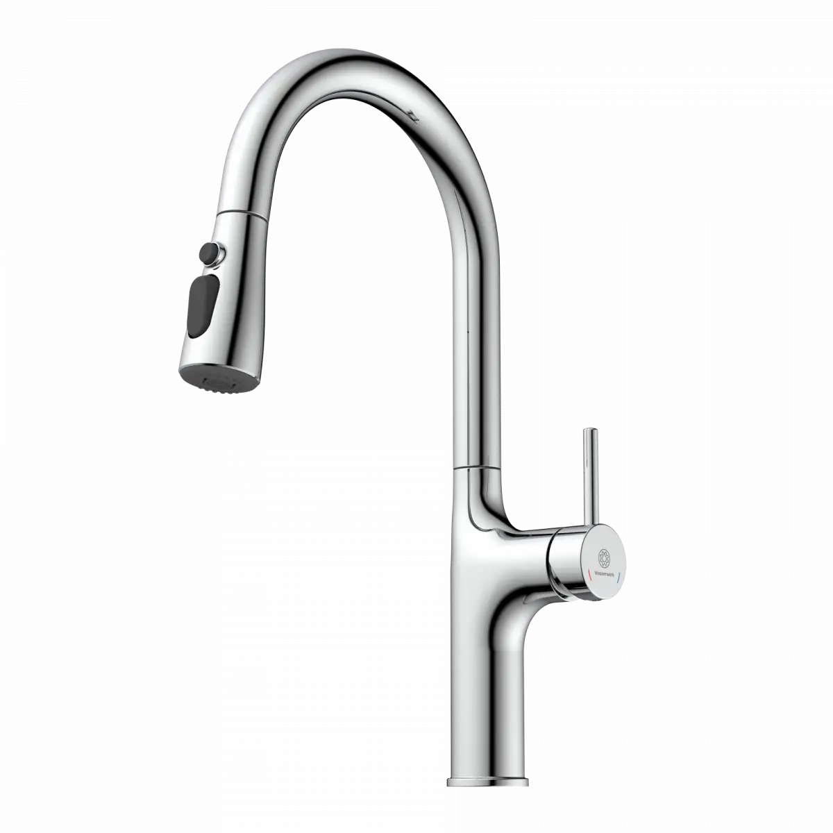 Wasserwerk Arched Pull-Down Kitchen Faucet in Chrome