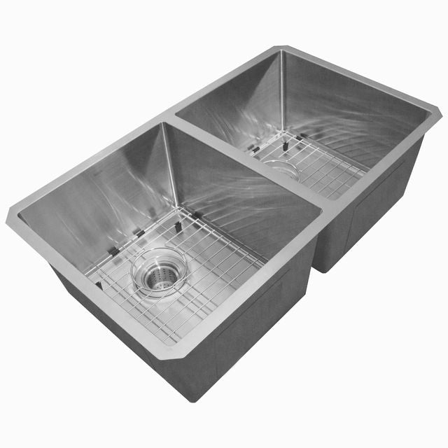 Nantucket Sinks Small Radius Undermount Double Bowl Stainless Sink