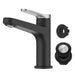 KRAUS Indy Single Handle Bathroom Faucet in Spot-Free Brushed Nickel / Matte Black with Pop Up Drain and Supply LinesDirectSinks