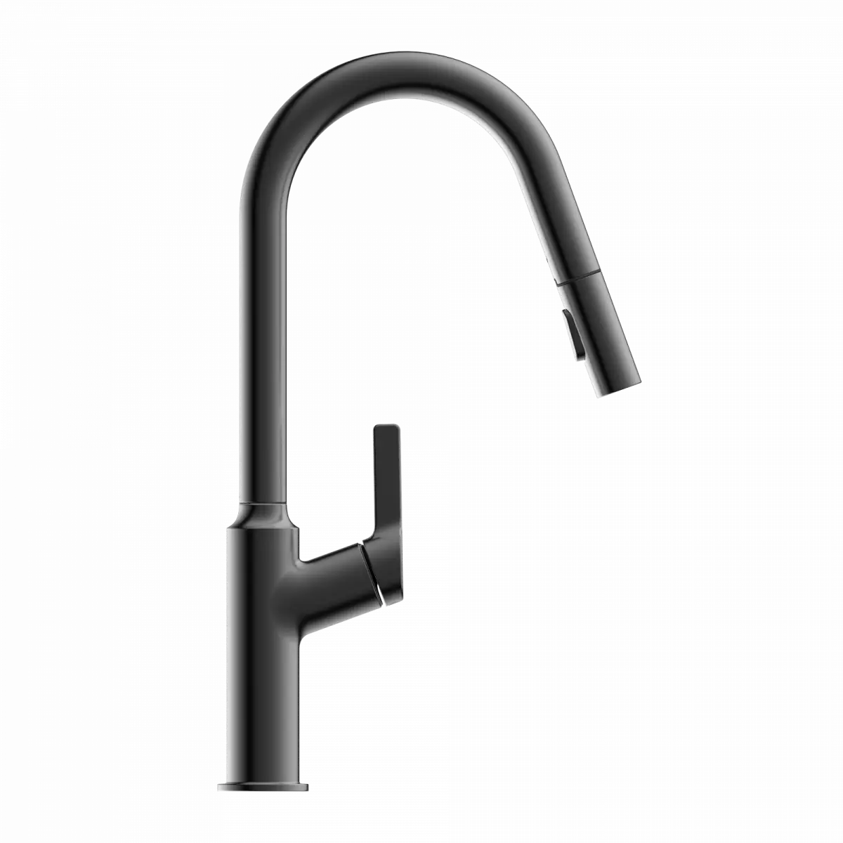 Wasserwerk Kitchen Faucet with Curved Spout in Matte Graphite