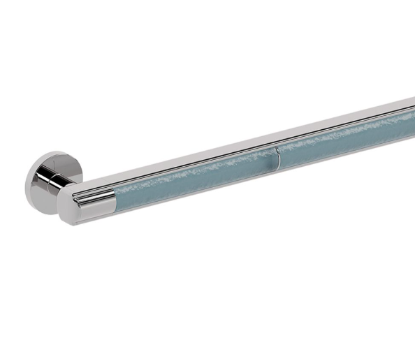 16" Polished Chrome Grab Bar with Glass