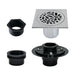 4" Brass Square Grid Shower Drain with Flange-DirectSinks