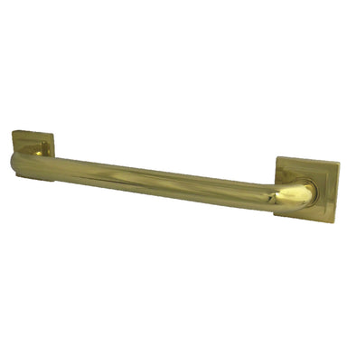 Claremont 12" Brass Decorative Grab Bar in Polished Brass  