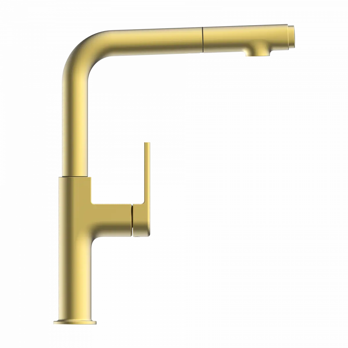 Wasserwerk Single Hole Straight Spout Kitchen Faucet in Brushed Gold