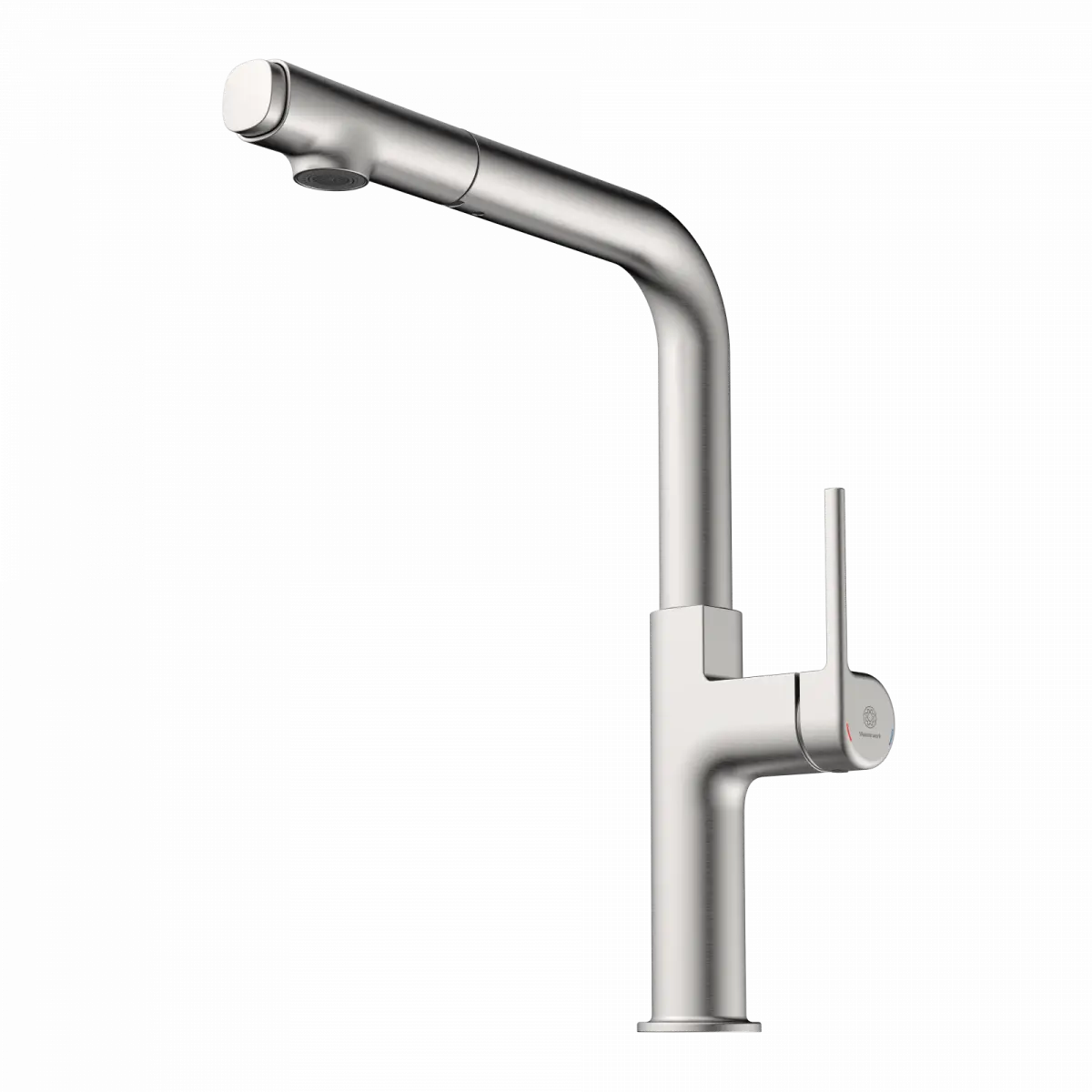 Wasserwerk Kitchen Faucet with Straight Pull-Out Spout in Brushed Nickel