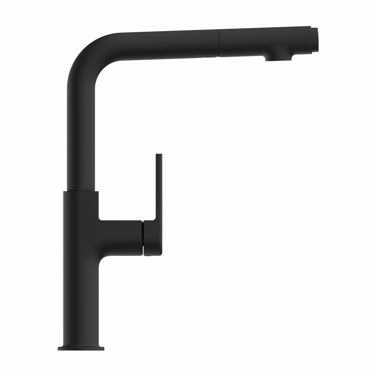 Wasserwerk Kitchen Faucet with Straight Pull-Out Spout in Matte Black