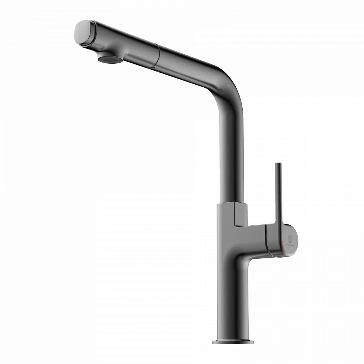 Wasserwerk Kitchen Faucet with Straight Pull-Out Spout in Matte Graphite