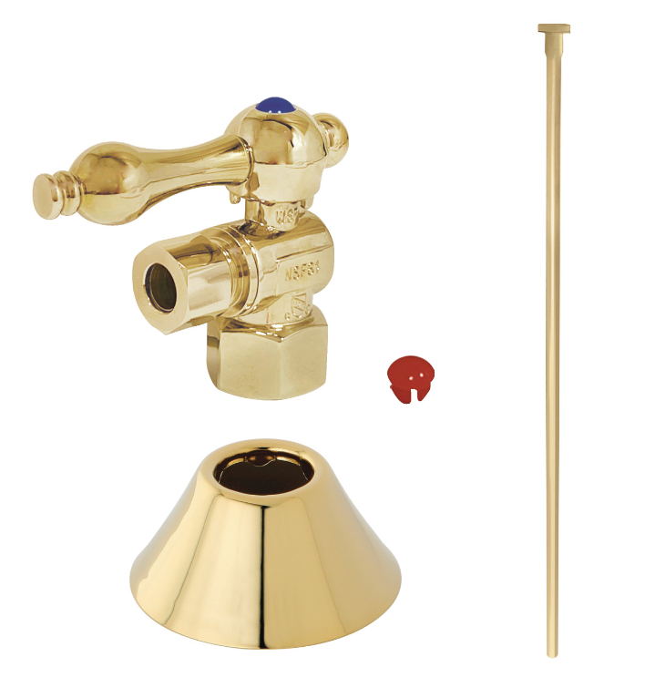 Kingston Brass Trimscape Toilet Trim Kit with 1/2″ compression angle stop.