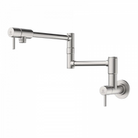 Wasserwerk Wall Mounted Articulating Pot Filler in Brushed Nickel