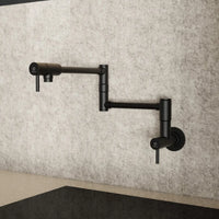 Wasserwerk Wall Mounted Articulating Pot Filler in Matte Black