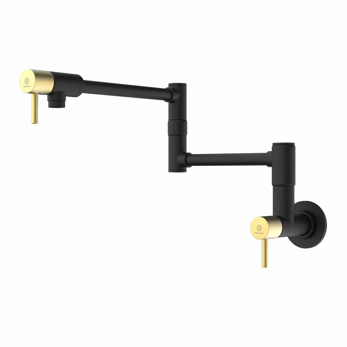 Wasserwerk Wall Mounted Pot Filler | Matte Black & Brushed Gold