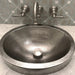 17" Oval Nickel Plated Hammered Copper Recessed Bathroom Sink-DirectSinks