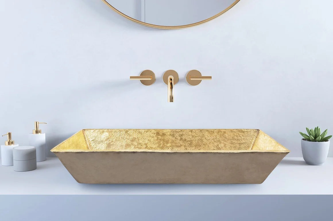 Terra Firma 20" Rectangle Brass Bathroom Sink