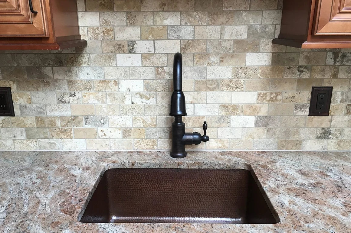 Premier Copper Products 25" Hammered Copper Kitchen Single Bowl Sink