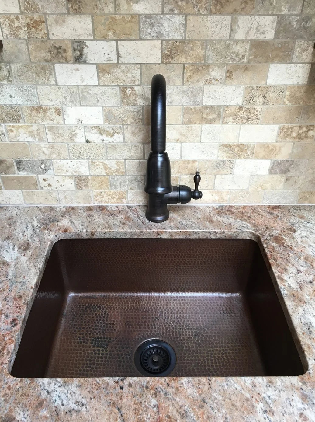 Premier Copper Products 25" Hammered Copper Kitchen Single Bowl Sink