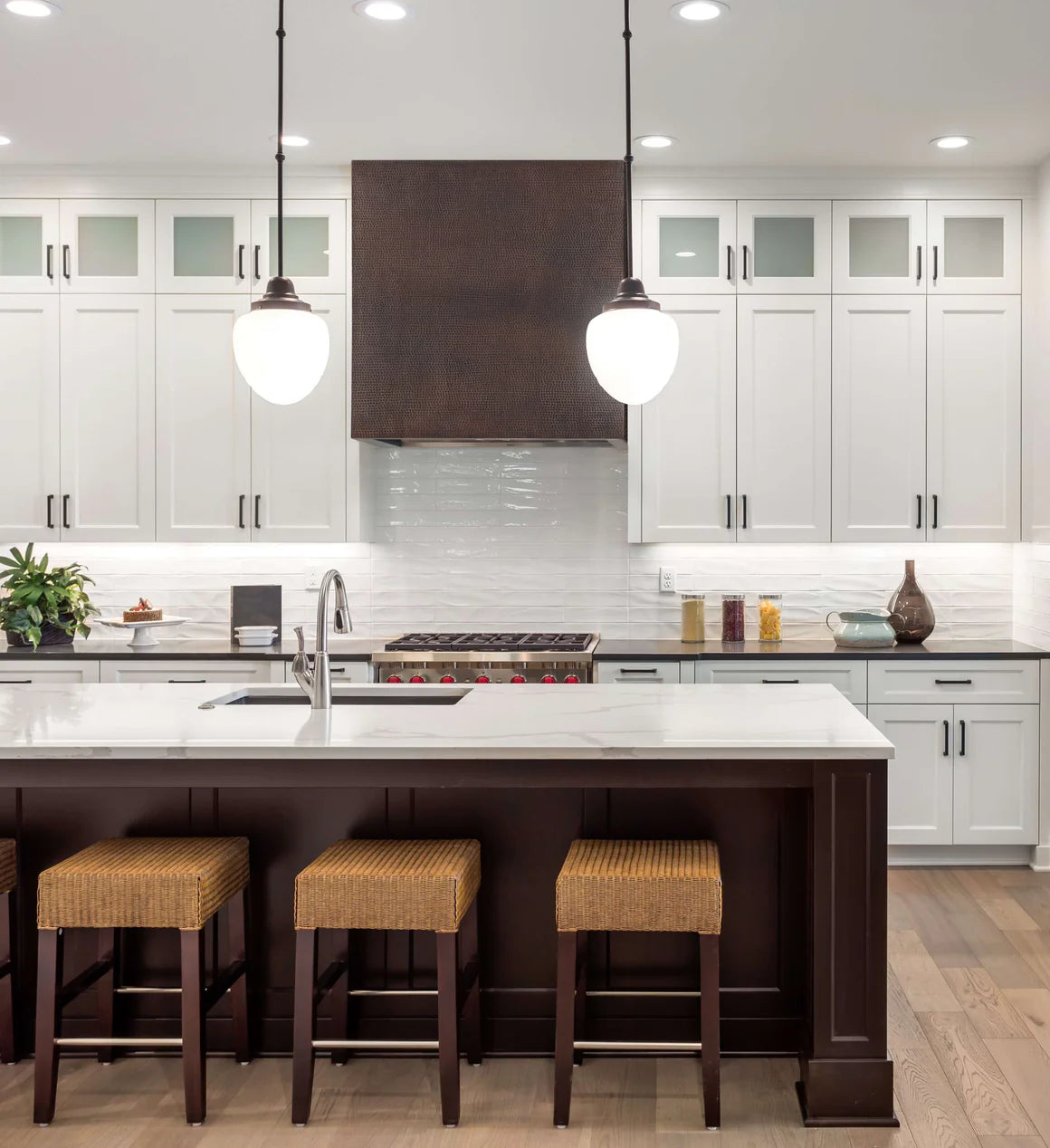 36" Box-Style Hammered Copper Range Hood with 1250CFM Blower-DirectSinks