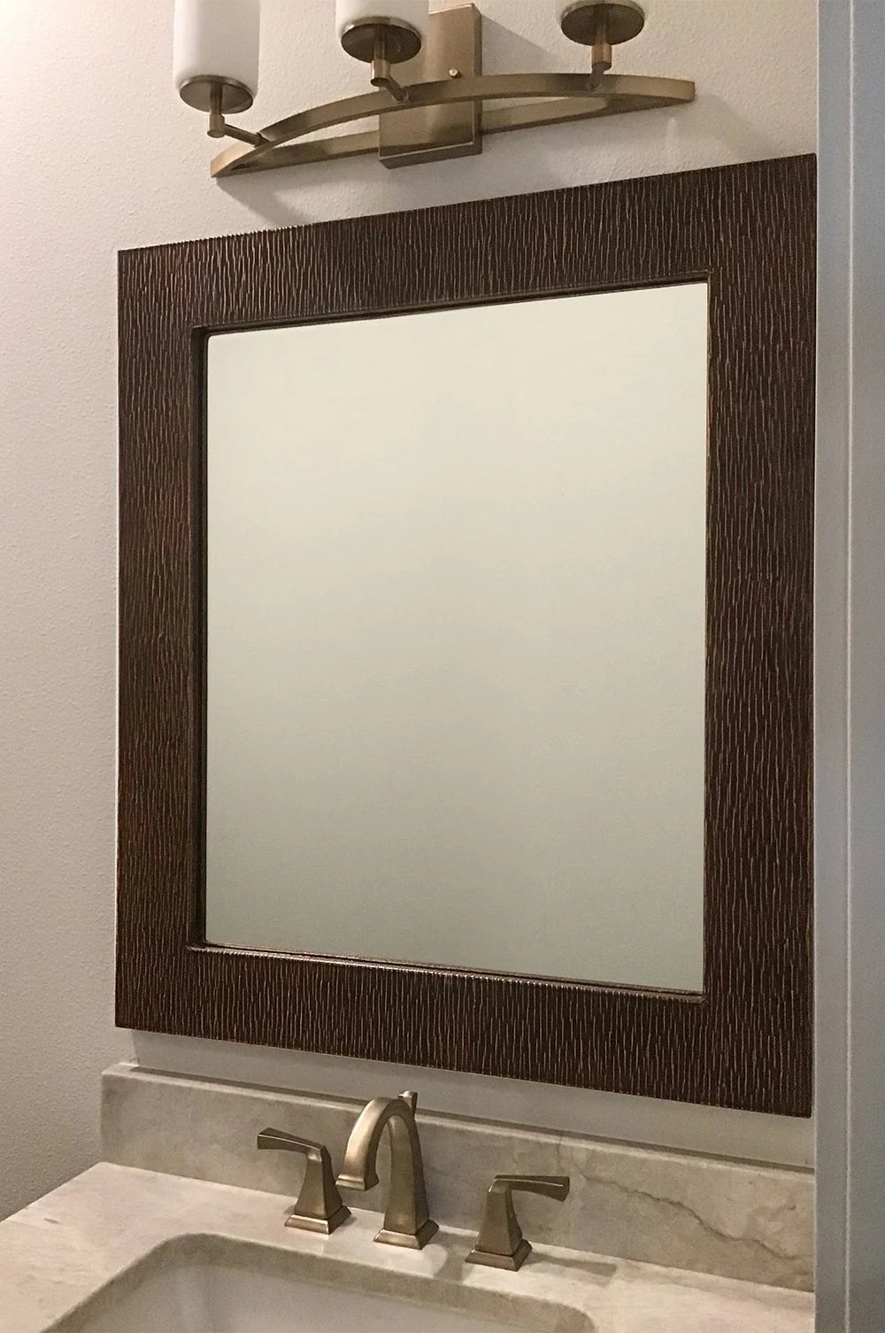 36" Rectangle Mirror with Copper Tree-Bark Frame-DirectSinks