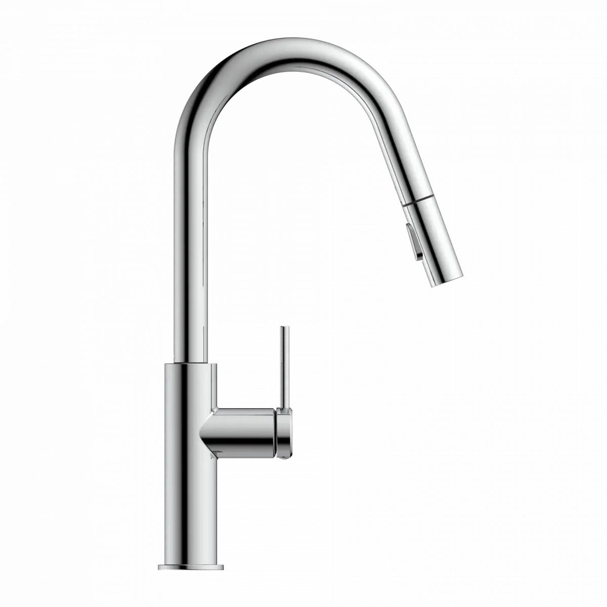 Wasserwerk Kitchen Faucet with Curved Pull-Down Spout in Chrome